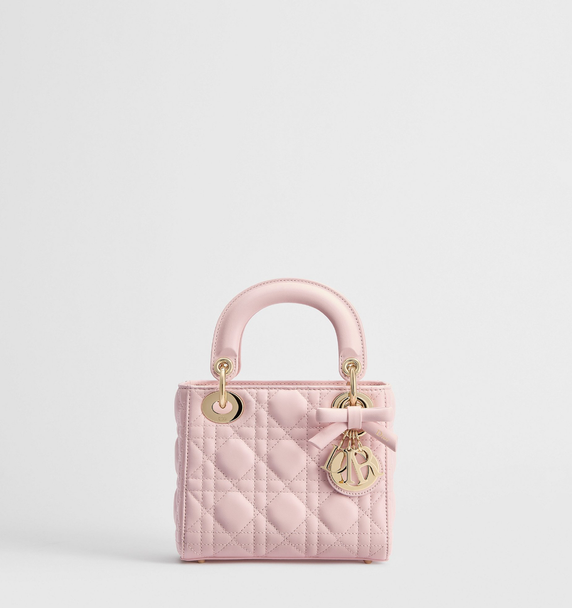 dior lady dior mini bow top handle bag